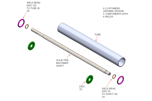 solid thru-shaft